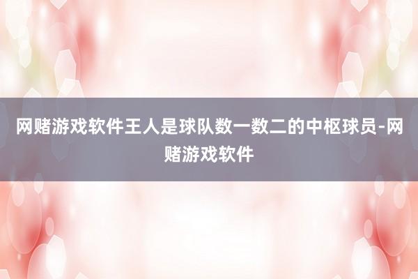 网赌游戏软件王人是球队数一数二的中枢球员-网赌游戏软件
